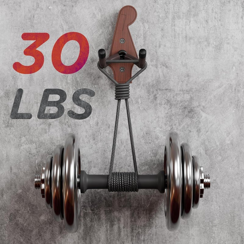 DIDA Guitar Wall Mount - U-Shape Guitar Wall Hangers, Guitar Accessories with 5 Guitar Picks, Guitar Wall Mount Hanger for Acoustic Guitar, Electric Guitar, Banjo, Bass, Mandolin (Style A-Rosewood) - Image 4